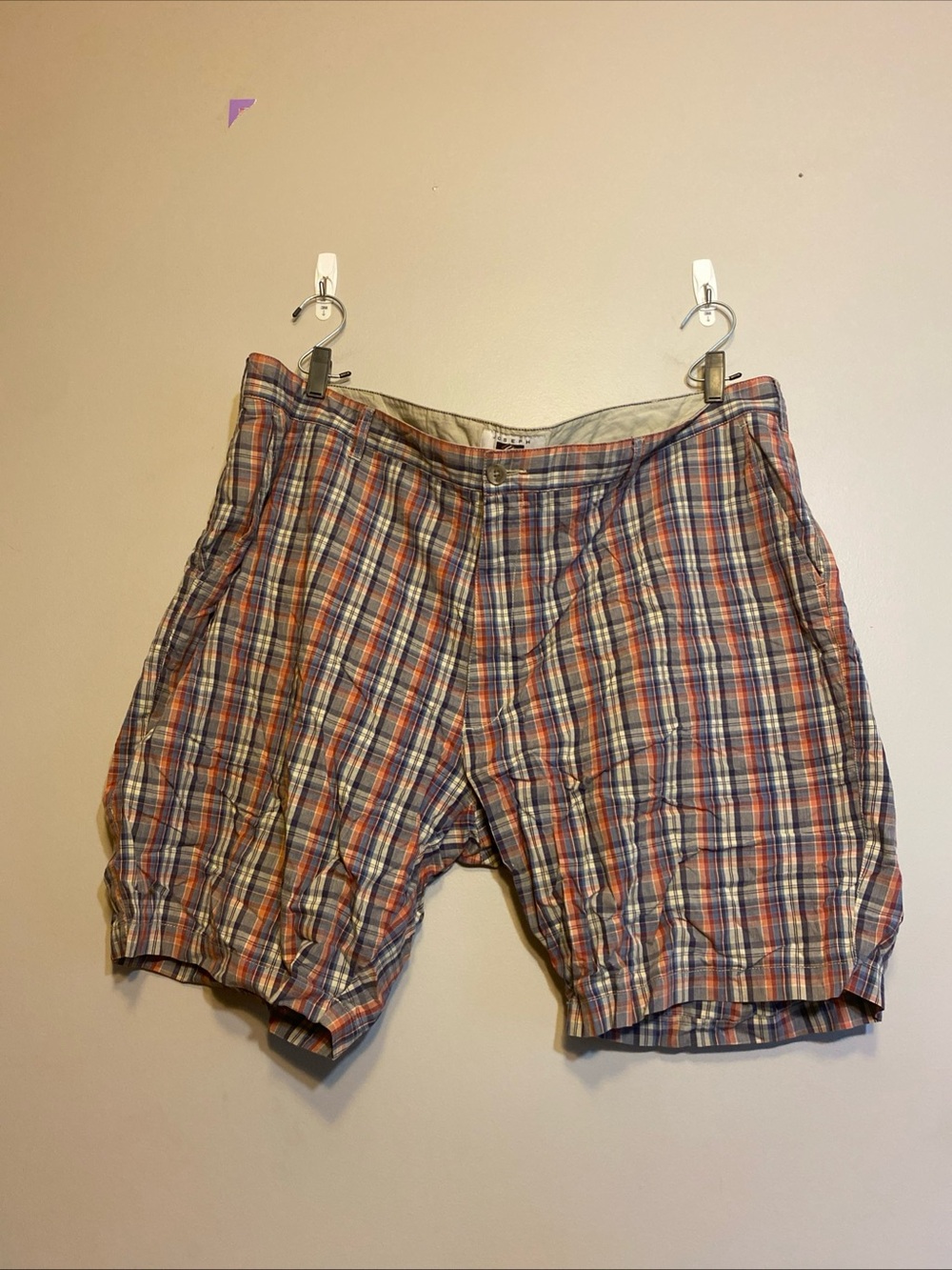 Joseph Abboud Shorts Men’s Size 48 Plaid Lightweight Colorful Classic Relaxed